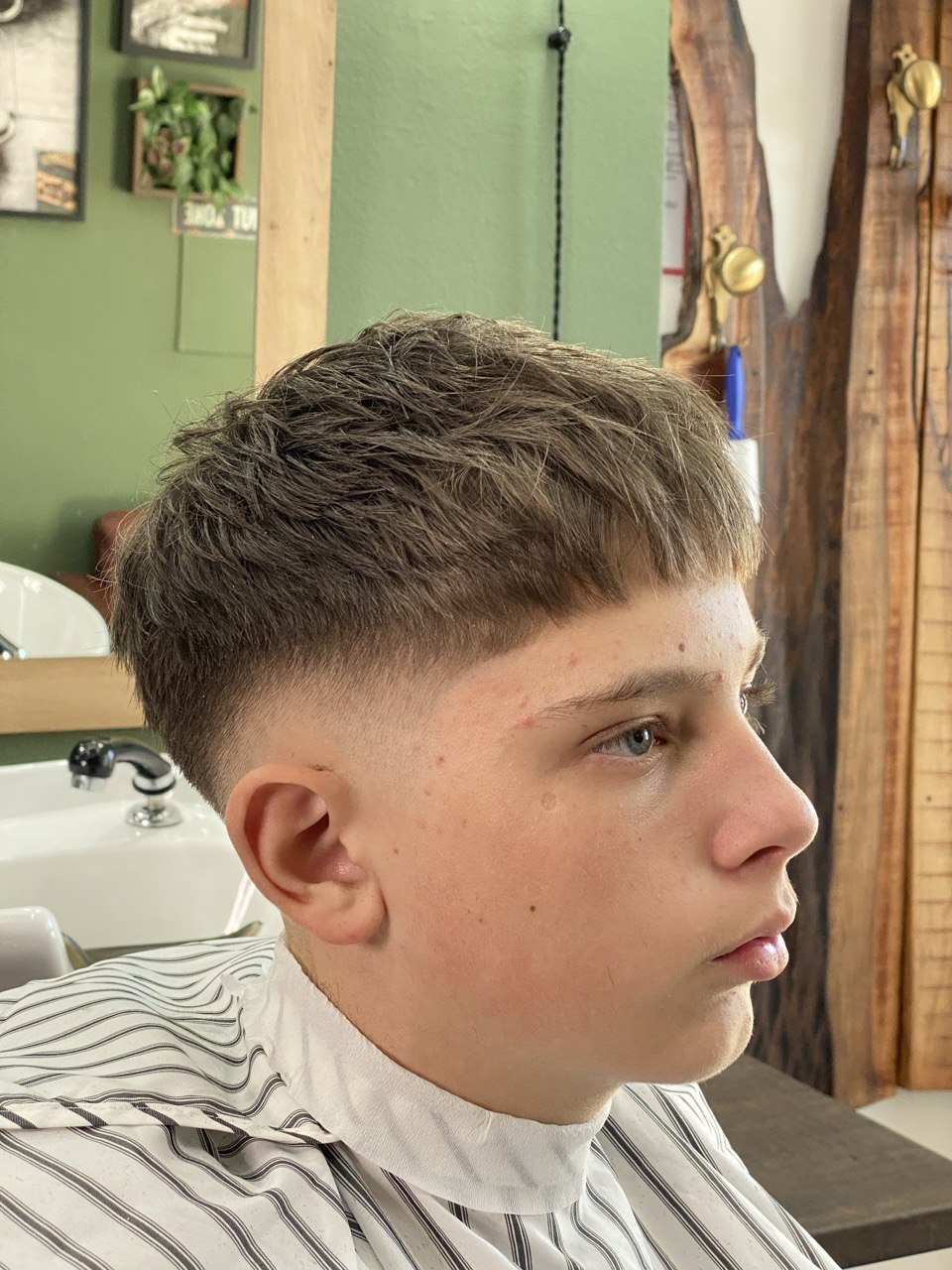 Fade haircut front view