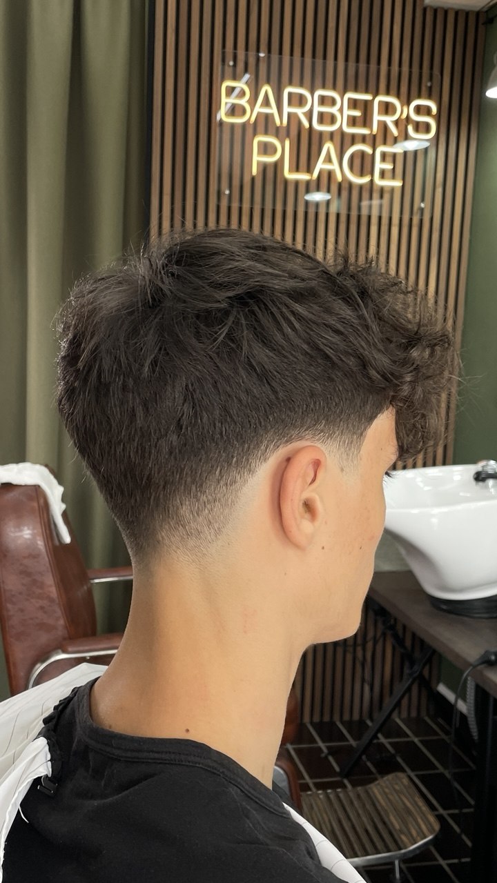 Fade haircut side view